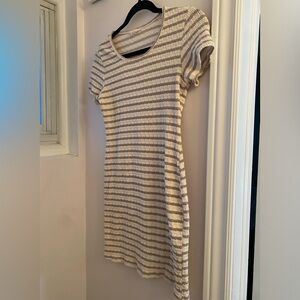 Mauve and Ivory T-Shirt Dress